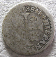 Espagne  1/2 Réal 1738 PJ, Philippe V, En Argent , KM# 350 - Erstausgaben