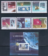 Cuba 1977 Mi# 2208-2213, Block 50 Used - Sputnik (1st Artificial Satellite), 20th Anniv. / Space - Gebraucht