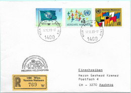 UNO-Wien R-Brief SF 80 Helsinki SF Erinnerungsstempel MI-No 97 - Covers & Documents