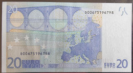 1 X 20€ Euro Draghi  R027F6 D00675196798 - UNC Estonia / Estland - 20 Euro