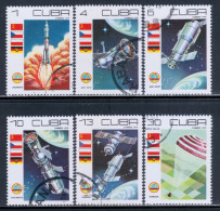 Cuba 1979 Mi# 2384-2389 Used - Cosmonaut's Day / Space - Oblitérés