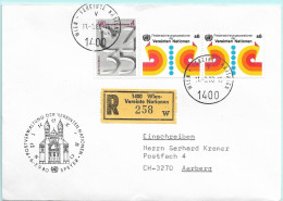 UNO-Wien R-Brief Spirex 80 Speyer D Erinnerungsstempel MI-No 06 - Covers & Documents