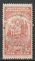Revenue/ Fiscal, Brasil - Estado Da Bahia. Imposto Do Sello -|- 1000 Réis - Dienstzegels