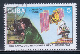 Cuba 1988 Mi# 3163 Used - Radio Rebelde, 30th Anniv.  / Space - Usati