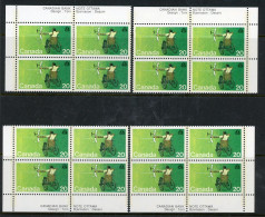 Canada 1976  " Para Olympics " (**) Plate Blocks - Num. Planches & Inscriptions Marge