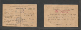 Egypt. 1941 (16 Jan) WWII Egypt. Italian POW Mail Postage Free Card, Egypt + Italian Censor Cachets, Adressed To Parma, - Autres & Non Classés