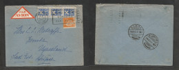 France - Xx. 1934 (12 March) Paris - Nyassaland, Zomba, S. Africa (24 March) Air Multifkd Env. Peace Piegon, At 4,65fr R - Other & Unclassified