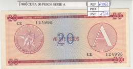 BILLETE CUBA 20 PESOS SERIE A 1985 P-FX5  - Other - America