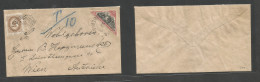 Liberia. 1899 (Dec 19) Monrovia - Austria, Wien, Where Taxed (23 Jan 00) Fkd 5c Red Imperf Fkd Envelope, Tied Cds + T/10 - Liberia