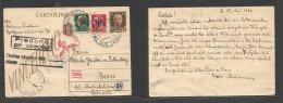 Slovenia. 1944 (12 May) Italy Postal Admin. Lubiana - Switzerland, Bern. Triple Censored Incl Nazi 30c Brown Italian Sta - Slovenia