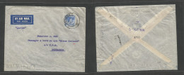 Straits Settlements Singapore. 1939 (3 Aug) Sing - Dutch Indies, Sourabaya (5 Aug) Single 12c Blue Fkd Airmail Envelope, - Singapour (1959-...)