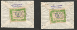 Yugoslavia. 1940 (9 May) Belgrade - Zurich, Switzerland (24 Sept) Express Multifkd Envelope, Reverse Tied Green Transit - Other & Unclassified