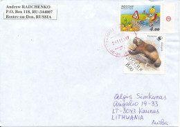 Russia Cover Sent To Lithuania 24-11-2004 Nice Topic Stamps Incl. WWF Stamp - Storia Postale