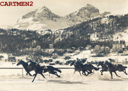 SAINT-MORITZ HERRENREITEN AU DEM ST. MORITZERSEE HIPPISME SPORT CANTON DU GRISONS SUISSE - Saint-Moritz