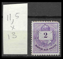 HONGRIE - HUNGARY - UNGARN / 1881 Typo. Perf. 11 1/2 X 13 WMK 132 /  2 Kr Violet Cat Value Above +300€ Scott 18f - Unused Stamps