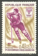 345 France Yv 1544 Olympiques Grenoble Olympics 1968 Ice Hockey Glace MNH ** Neuf SC (1544-1b) - Winter 1968: Grenoble