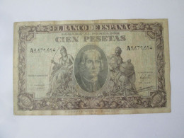 Spain 100 Pesetas 1940 Banknote See Pictures - 25 Pesetas