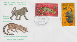 Enveloppe  FDC  1er  Jour  TERRITOIRE  FRANCAIS   Des   AFARS  Et  ISSAS   Animaux  Sauvages   1973 - Sonstige & Ohne Zuordnung