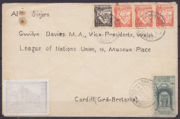 Portugal - L. Affr. 160cts Càd BARQUINHA /? JAN 1952 Pour CARDIFF - 2 Vignettes + Adresse Expéditeur ESPERANTO - Briefe U. Dokumente