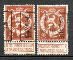 2226 Voorafstempeling Op Nr 109 - MANAGE 13 - Positie A & B - Roulettes 1910-19