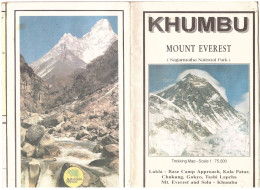 CARTINA KHUMBU MOUNT EVEREST - Toursim & Travels