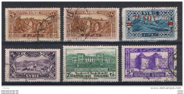 SIRIA:  1925/40  PANORAMI  -  6  VAL. US. -  YV/TELL.163//257 - Used Stamps