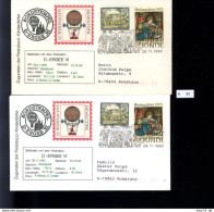 Österreich, 2 Echt Gelaufene Ballonbriefe Aus Christkindl, 1993 - Lettres & Documents