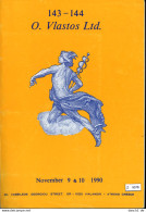 Katalog,  Vlastos - Auktion  1990 Mit Gebrauchsspuren - Autres & Non Classés