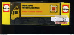 S034, 1:87, Herpa, LKW Kasten, Spedition, Modell 806 390 - Véhicules Routiers