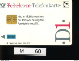 M060, Deutschland, TK, Standardkarte Telekom, 50 DM, 1991 - X-Series: Werbeserie Mit Eigenwerbung Der Dt. Postreklame GmbH