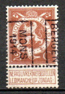 2367 Voorafstempeling Op Nr 109 - MONS 1914 BERGEN - Positie B - Roulettes 1910-19