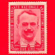 ITALIA - Nuovo - A Beneficio Del Comitato Nazionale Pro Vittime Politiche -  Bruno Buozzi - Roma 1944 - 2 Lire - Revenue Stamps