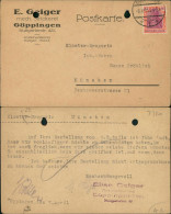 Ansichtskarte Göppingen E. Geiger Mech. Srickerei Stuttgarterstr. 431. 1922 - Goeppingen