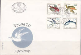 Yugoslavia 1980 Fauna FDC - FDC