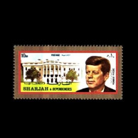 Sharjah: 'John F. Kennedy – The White House In Washington, D.C. [Weiße Haus], 1972', Mi 897A ** - Kennedy (John F.)