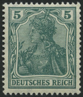 Dt. Reich 85IId **, 1915, 5 Pf. Bläulichgrün Kriegsdruck, Pracht, Gepr. Jäschke-L., Mi. 50.- - Unused Stamps