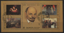 RUSSIA,USSR:1987 SC#5551 S/S Used CTO Lenin, 117th Birth Anniv - Used Stamps