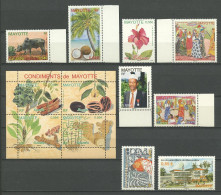 MAYOTTE 2008 Année Complète  N° 208/219 ** Neufs MNH  LUXE (Bloc RARE) C 58.20 € Full Year  Jahrgang Ano Completo - Unused Stamps