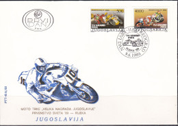 Yugoslavia 1989 Moto Races FDC - FDC