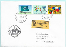 UNO-Wien R-Brief Budapest H Erinnerungsstempel MI-No 11 - Briefe U. Dokumente