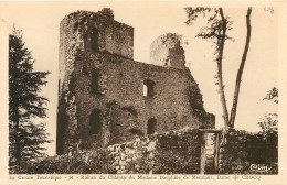 CREUSE CROCQ RUINES DU CHATEAU DE MADAME DAUPHINE DE MONTLAUR(scan Recto-verso) KEVREN0499 - Crocq