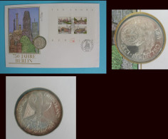 Berlin Numisbrief 750 Jahre 1987 10 DM 1987 Silber #K872 - Brieven En Documenten