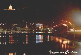 VIANA DO CASTELO - Panorama Noturno - LUSOCOLOR  (2 Scans) - Viana Do Castelo