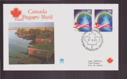 Canada, Enveloppe Avec Cachet Commémoratif " Visite Du Pape Jean-Paul II " Edmonton, 20 Septembre 1987 - HerdenkingsOmslagen