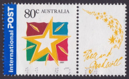 AUSTRALIA 2001 Christmas 80c Star Sc#2001 USED @O308 - Used Stamps