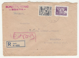 Yugoslavia Letter Cover Posted Registrered 1951 Senta B240401 - Brieven En Documenten