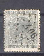 België OCB17 Gestempeld Pt406 Weerde COBA €30 - 1865-1866 Perfil Izquierdo