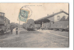 CPA 72 Saint Calais La Gare Et Le Train Tramway - Saint Calais