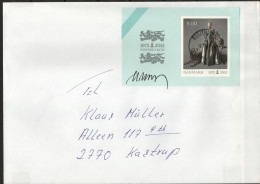 Martin Mörck. Denmark 2012. 40 Anniv Regency Queen Margrethe II. Michel Bl. 47 On Letter Signed. - Lettres & Documents