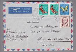 Schweiz Pro Juventute 1955-03-21 Dätwil (ZH) Luftpostbrief Nach Jamaica NY USA 65 Rp. - Covers & Documents